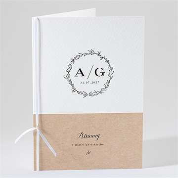 Kirchenheft Hochzeit schick mit schleife