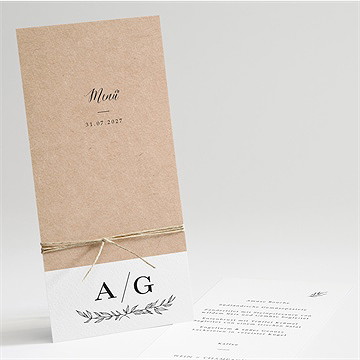 Menükarte Hochzeit schick mit schleife