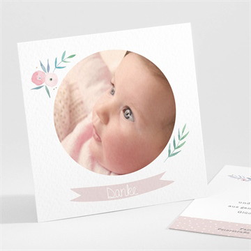 Dankeskarte Geburt Wilde blüten