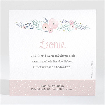 Dankeskarte Geburt Wilde Blüten - Vue 2