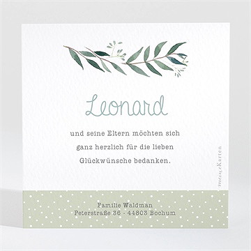 Dankeskarte Geburt Ländlich - Vue 2