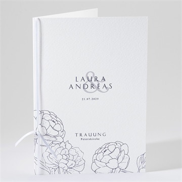 Kirchenheft Hochzeit pfingstrose