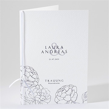 Kirchenheft Hochzeit pfingstrose