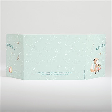 Geburtskarte Süße Musikkapelle - Karte Rückseite