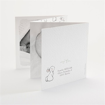 Geburtskarte Häschen Hüpf - vue 3