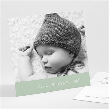 Dankeskarte Geburt Häschen hüpf