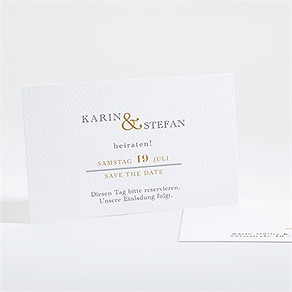 Save the Date Karte eng verbunden