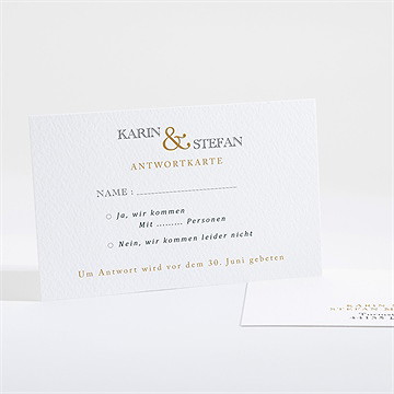 Antwortkarte Hochzeit eng verbunden
