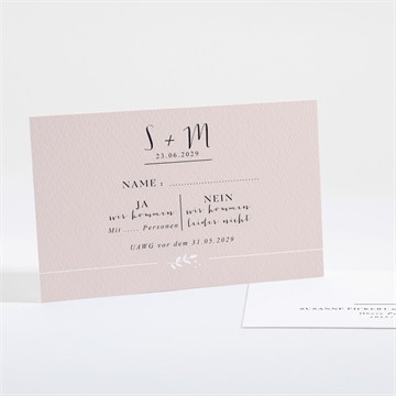 Antwortkarte Hochzeit reine eleganz