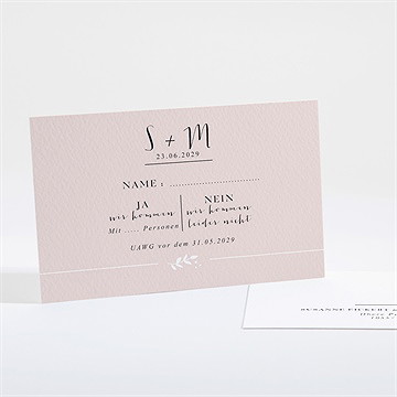 Antwortkarte Hochzeit Reine Eleganz