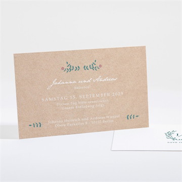 Save the Date Karte Wintergrün