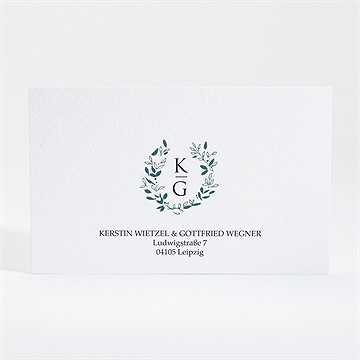 Antwortkarte Hochzeit Blätterkranz Mit Farbenspiel - Vue 2