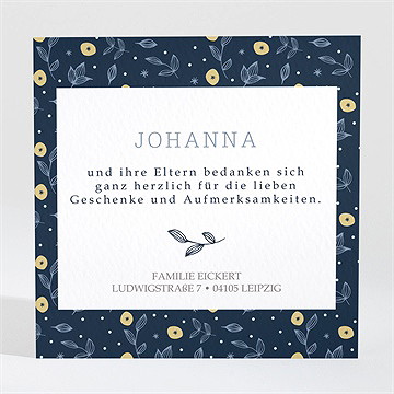 Dankeskarte Geburt Blumenranken - Vue 2