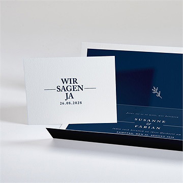 Hochzeitseinladung Schick In Blau - Vue 3