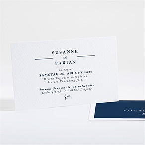 Save the Date Karte schick in blau