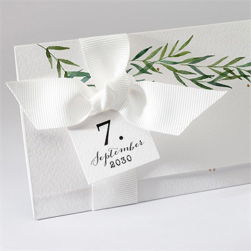 Hochzeitseinladung Zarte Blätterranke - Vue 2