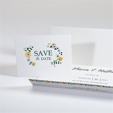 Hochzeitseinladung Floraler Rahmen - vue 3