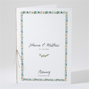 Kirchenheft Hochzeit Floraler rahmen