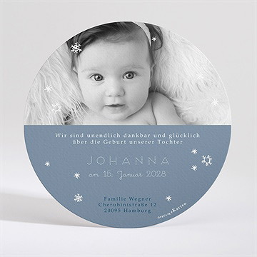 Geburtskarte eisbär - Karte Rückseite