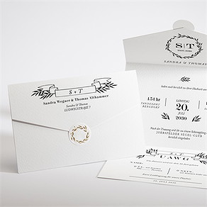 Hochzeitseinladung retro chic