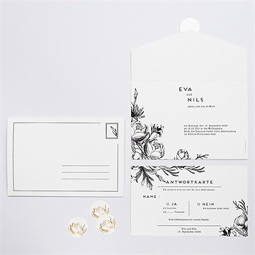 Hochzeitseinladung Kamelie - vue 3