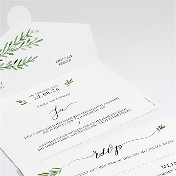 Hochzeitseinladung feiner lorbeer - Vue 2