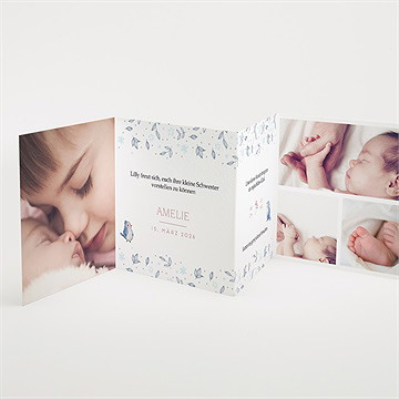 Geburtskarte vögelchen - Vue 2