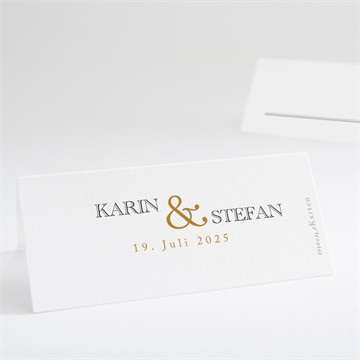 Tischkarte Hochzeit eng verbunden