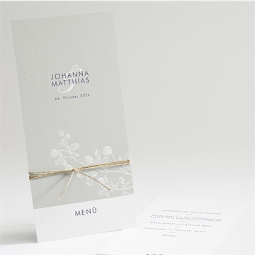 Menükarte Hochzeit blühender zweig