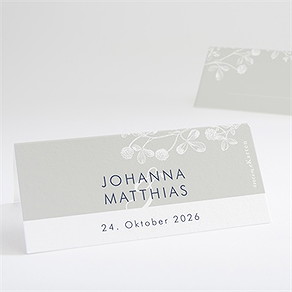 Tischkarte Hochzeit blühender zweig