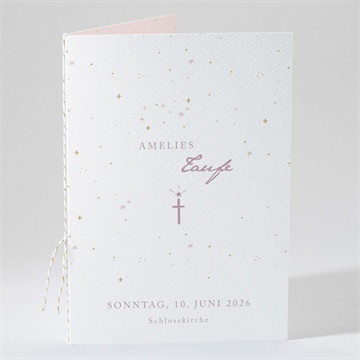 Kirchenheft Taufe rosa licht