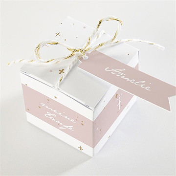 Geschenkbox Taufe rosa licht - vue 3