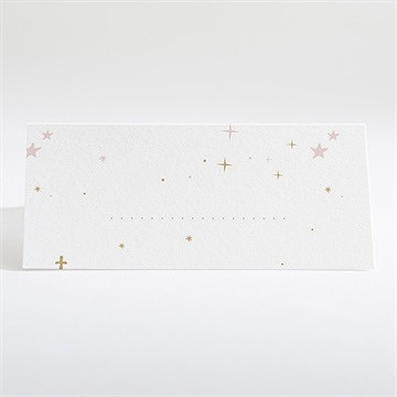 Tischkarte Taufe rosa licht - Dos du marque-place