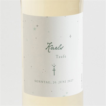 Flaschenetikett Taufe grünes licht -magnet