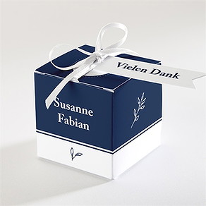 Geschenkbox Hochzeit schick in blau