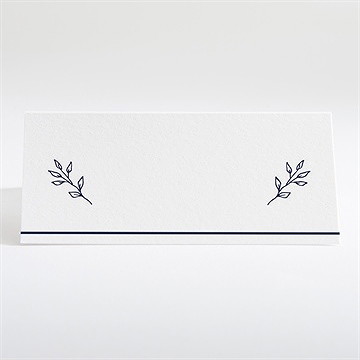 Tischkarte Hochzeit Schick In Blau - Tischkarte Rückseite