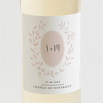 Flaschenetikett Hochzeit reine eleganz