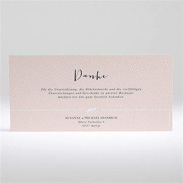 Dankeskarte Hochzeit Reine Eleganz - Vue 2