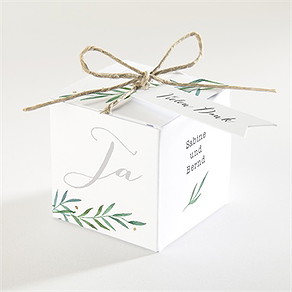 Geschenkbox Hochzeit zarte blätterranke