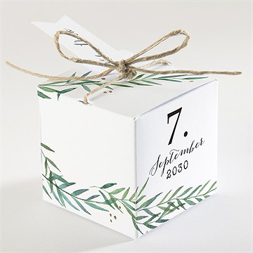 Geschenkbox Hochzeit zarte blätterranke - Vue 2