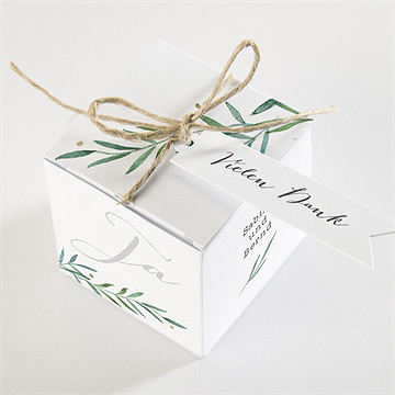 Geschenkbox Hochzeit zarte blätterranke - vue 3