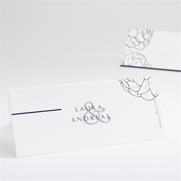 Tischkarte Hochzeit pfingstrose