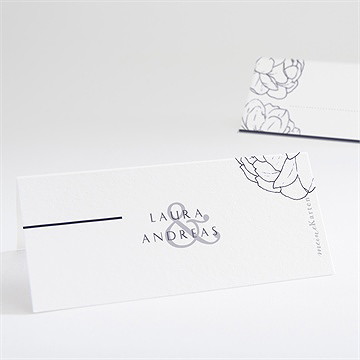 Tischkarte Hochzeit pfingstrose