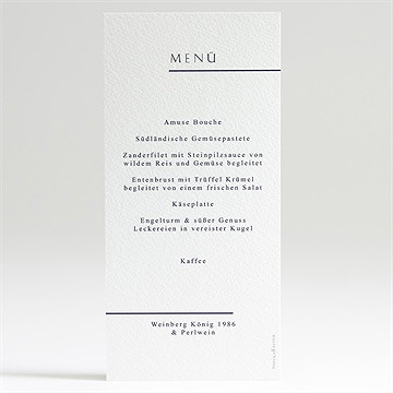 Menükarte Hochzeit pfingstrose - Vue 2