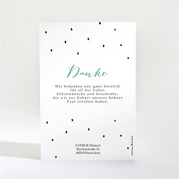 Dankeskarte Geburt Punkte - Vue 2