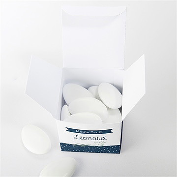 Geschenkbox Taufe pünktchen blau - vue 4