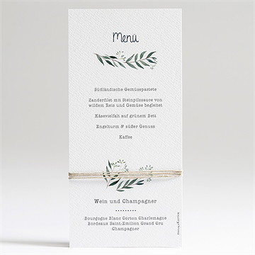 Menükarte Taufe pünktchen blau - Dos du menu