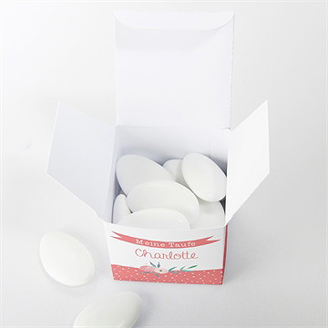 Geschenkbox Taufe pünktchen rot - vue 4