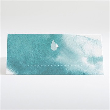 Tischkarte Taufe wassertropfen - Dos du marque-place