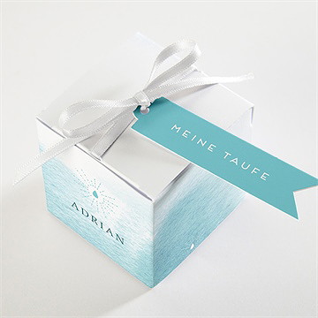 Geschenkbox Taufe wassertropfen - vue 3